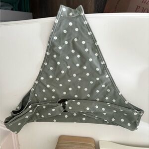 Abercrombie & Fitch green high waisted swim bottom & buckle detail.